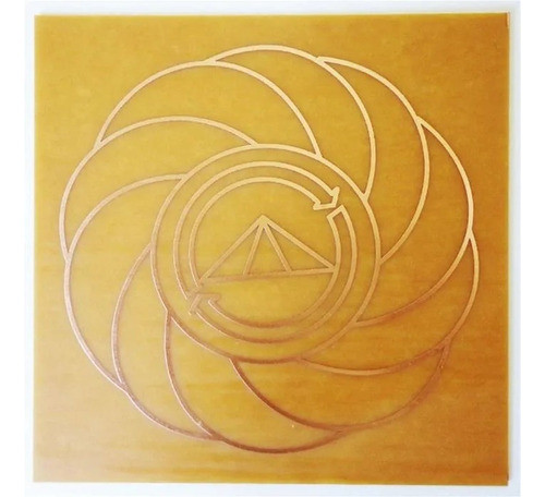 Placa Turbilhão Prosperador G Cobre Radionica / Radiestesia 1