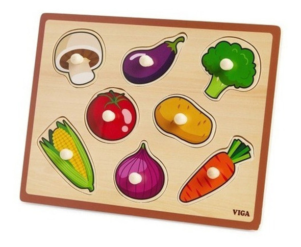Puzle Para Aprender Las Verduras 8 Piezas Para Niños - Viga 0