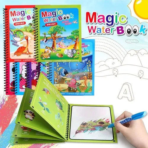 Set De 2 Libros Coloreables Con Agua Para Niños 0