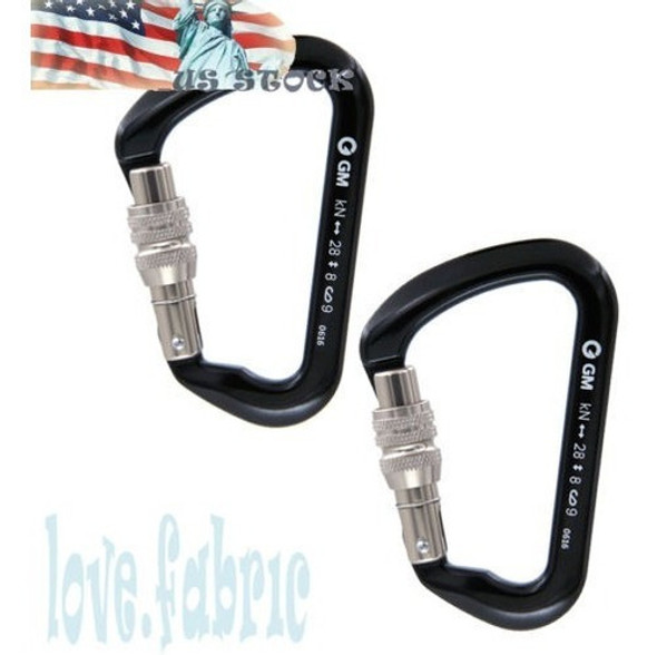 Pack De 2 28kn Seguridad Mosquetón Alpinismo Roca Escalada A 0