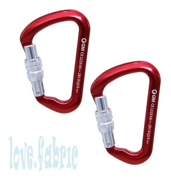 Pack De 2 28kn Seguridad Mosquetón Alpinismo Roca Escalada A 1