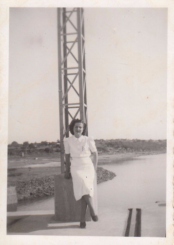 1938 Antigua Fotografia En La Costa Ciudad De Salto Vintage 0