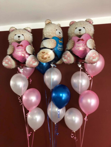 Globos Con Helio Diseño De Oso Para Varon  O Nena !! De24 0