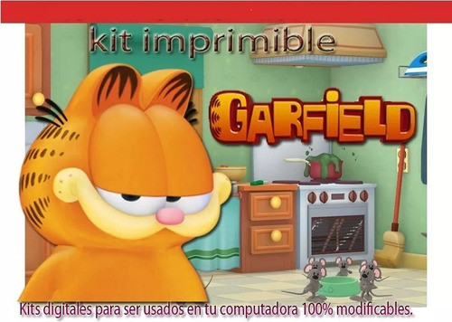 Kit Imprimible Candy Bar Garfield 1