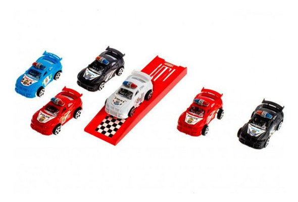 Set De 6 Autos Deportivos Con Lanzador 1