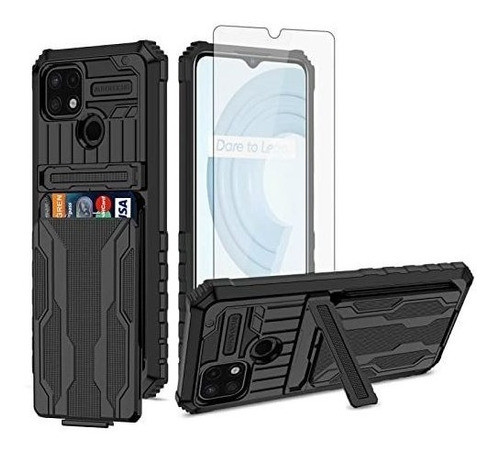Funda  Para Realme C21/c21y/c25y Protec Pant Tarjetero Negro 0