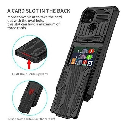 Funda  Para Realme C21/c21y/c25y Protec Pant Tarjetero Negro 1