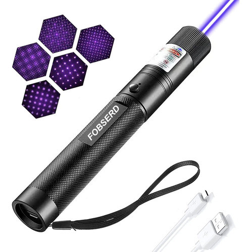 Puntero Laser Purpura De Alta Potencia De Largo Alcance Usb 0