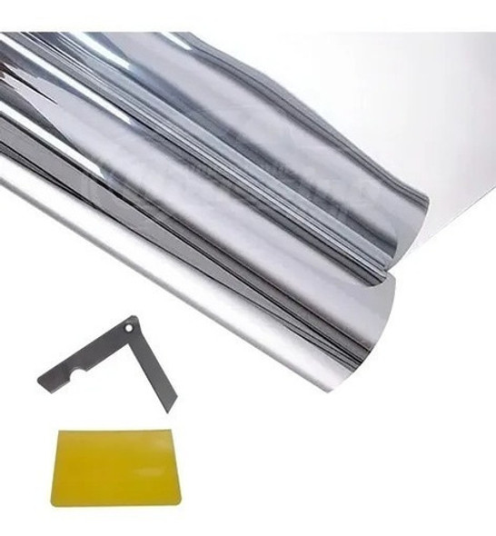 Papel Para Polarizar Silver Auto Camioneta Rollo De 50cm X3m 0