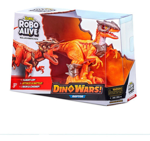 Dinosaurio Raptor Velociraptor Robot Luces Armadura 26cmzuru 1