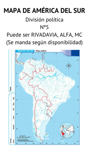 5 Mapas Escolares América Del Sur N°5 Político 1
