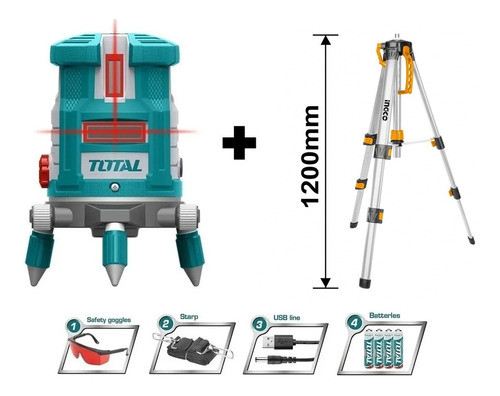 Nivel Laster De 5 Lineas Autonivelante + Tripode Total 0