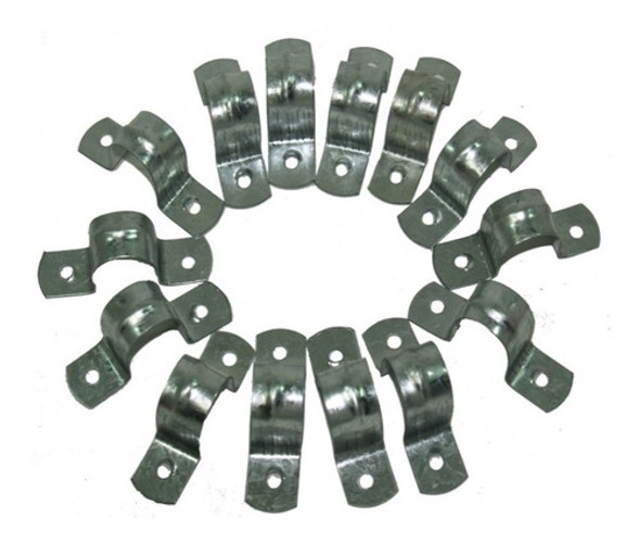 Pack X100 Grampa Abrazadera Omega Metal 5/8 Pulgadas 1
