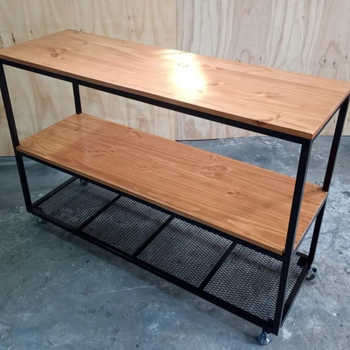 Barra Recibidora Estilo Industrial Con Ruedas Con Frenos. 1