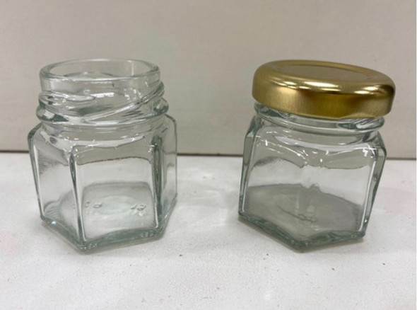 Frasco Vidrio Souvenir Velas Especias Hexagonal 190cc X10u. 1