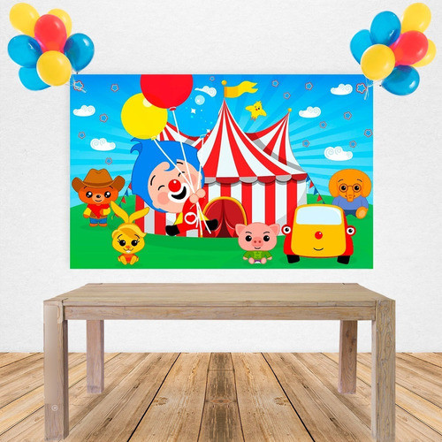 Fondo Circo Payaso Pim Plim De Tela Decoración Candy 1