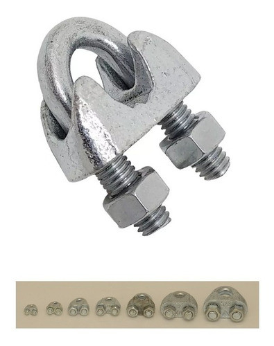 Grampa Prensacable Acero 5/8'' Din741 Galvanizada Reforzada 0