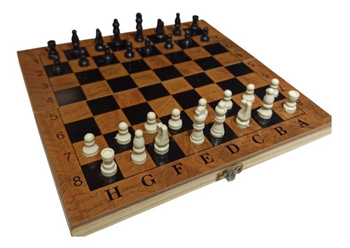 Ajedrez 3en1 Damas Backgammon De Viaje Tablero 23cm La Plata 0