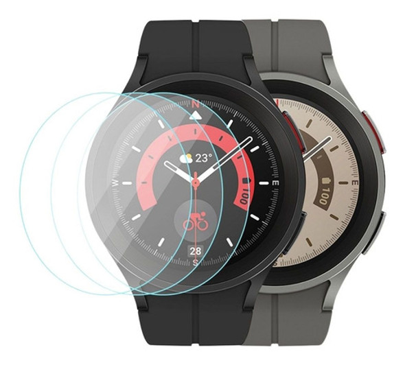3x Películas De Vidro Temperado Para Galaxy Watch 5 Pro 45mm 0