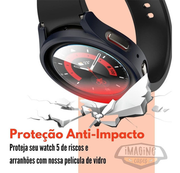 3x Películas De Vidro Temperado Para Galaxy Watch 5 Pro 45mm 1