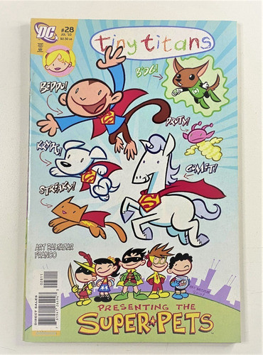 Tiny Titans #28 Presenting The Super Pets Ingles Stock 1