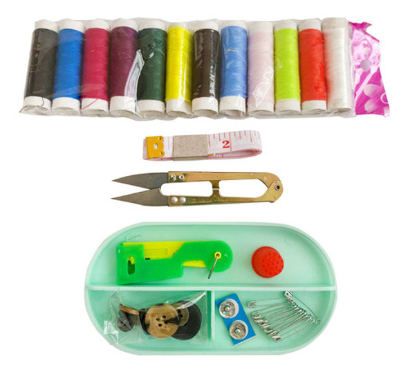 Kit De Costura Rápido 64pçs Viagem Estojo Linhas Agulhas 1