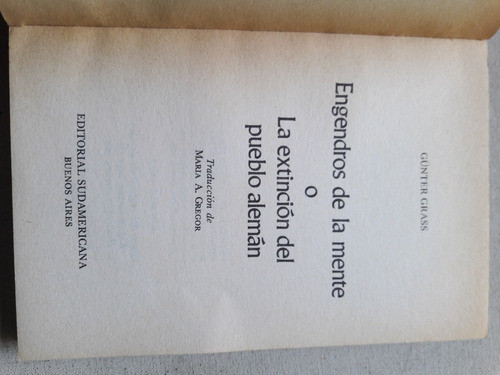 Engendros De La Mente - Gunter Grass - Sudamericana 1982 1