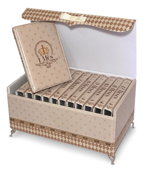 Box Mesversario C/12 Álbuns 480 Fotos 10x15 Príncipe Luxo 0