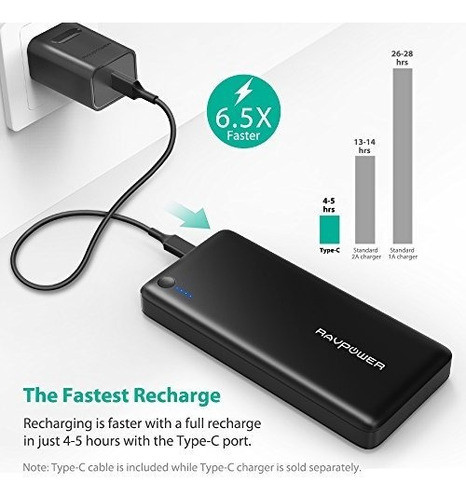 Ravpower - Cargador Portátil De Alta Potencia Con Usb 3.0 1