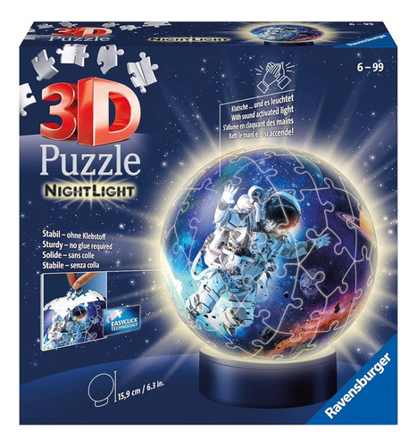 Ravensburger Puzzle 11264 Astronautas En El Espacio Luz Noct 0