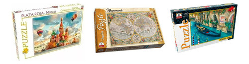 Puzzles Combo X3 Rompecabezas 1000 Pzs 303-212-292 Implas 0