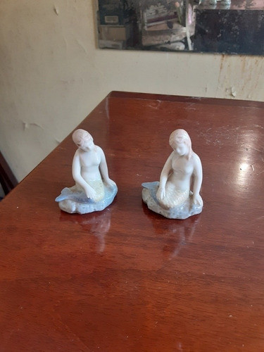Sirenitas  Tipo Lladro Impecables X 2 0