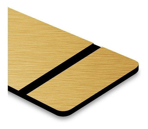 Chapa Abs Dupla Camada Escovado Dourado/preto - 1220x610x1.5 0