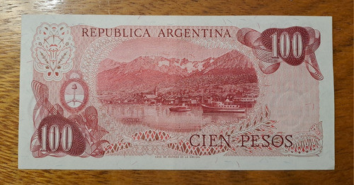 Bottero N 2395 Billete 100 Pesos Ley 18.188/69.  Excelente 1