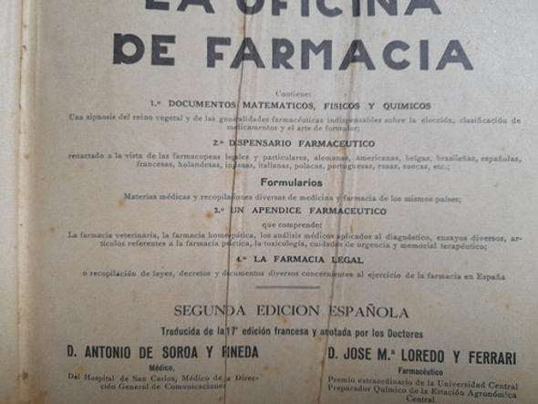La Oficina De Farmacia, Dorvault, 1930 1