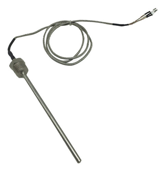 Termopar Pt100 3 Fios Haste 100mm C/ Rosca 1/2 Npt Cabo 10m 0