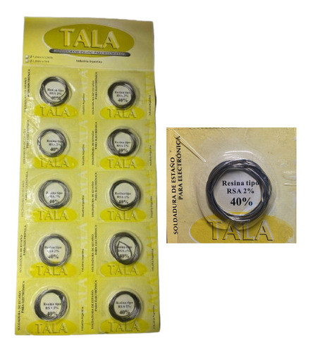 Blister De Estaño Resina 40% Tala Para Soldar 0