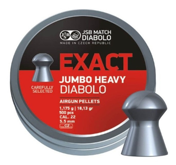 Balines Jsb Exact Jumbo Heavy Calibre 5,5 18,13gr Lata X 500 0