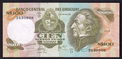 Eb+ N$100 Serie D Casi Sin Circular (7 Digs. Difícil) 0