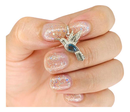 Dije Colibri Con Piedra Cubic Ideal Regalo Mujer Hombr D 6 0
