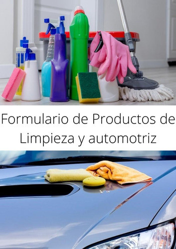 Formulario Productos De Limpieza Y Auto 0