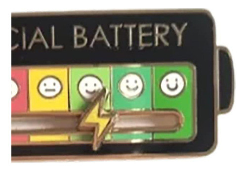 Broche De Esmalte Preto Social 7 Mood Para Minha Bateria 1