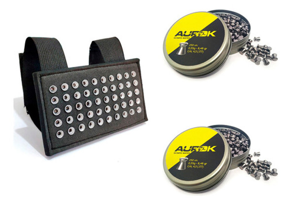 Porta Chumbo 4.5mm + Chumbinhos Premium Aurok 4.5mm 500un 0