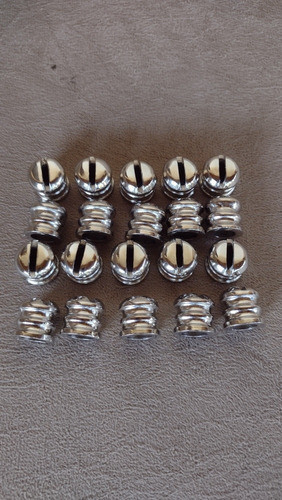 Kit 20 Botões Cutelaria Facas 22x3mm Liga Zamak Niquelado 0