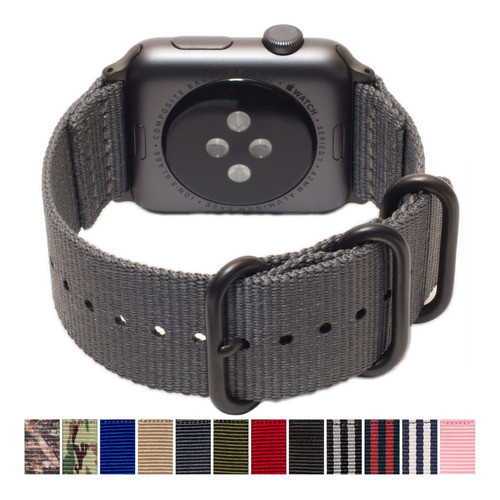 Malla Nylon Para Apple Watch (42/44mm) Carterjett [7477grgx] 1