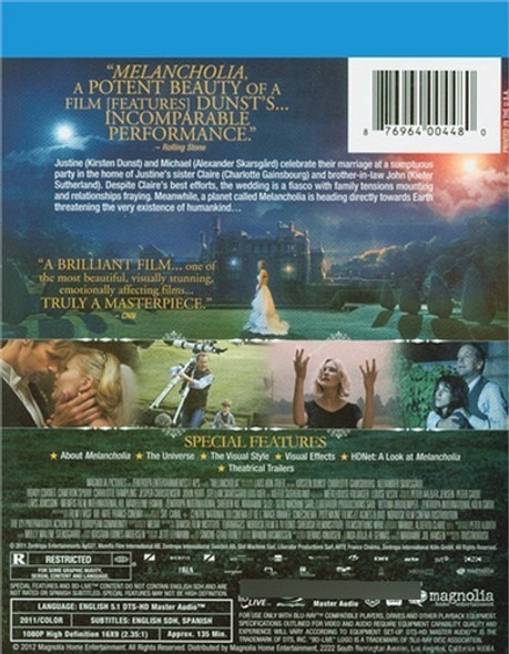 Blu-ray Melancholia / Melancolia / De Lars Von Trier 1