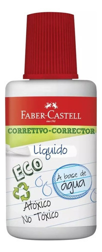 Corretivo Líquido Faber Castell Eco À Base De Àgua 18ml 0