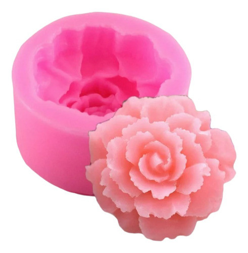 Molde Silicona Flor Clavel Rosa Para Torta Velas. Jabón Deco 0