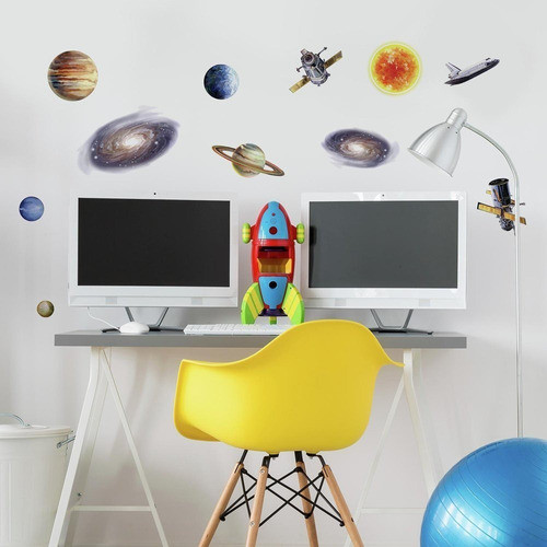 Vinilo Decorativo Pared [00gl2fom] Viaje Espacial 0