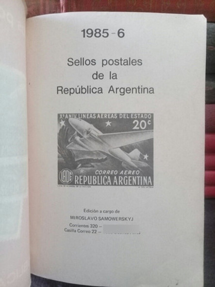Catalogo Sellos Postales 1985/86 - República Argentina 1